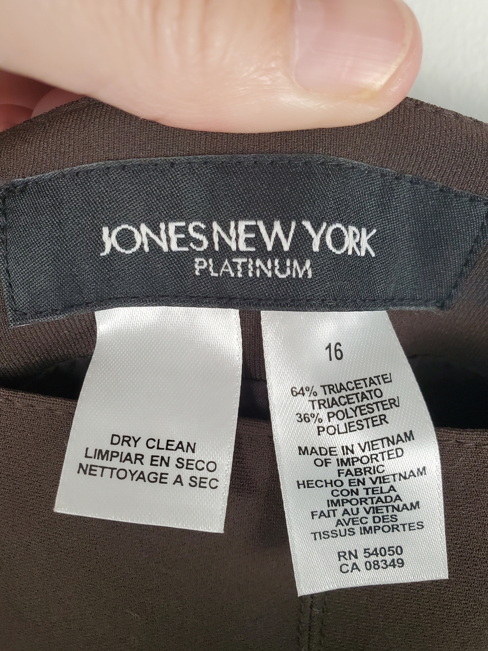 Jones New York Brown Maxi Dress/Skirt - Size 16. #256 - Picture 4 of 11